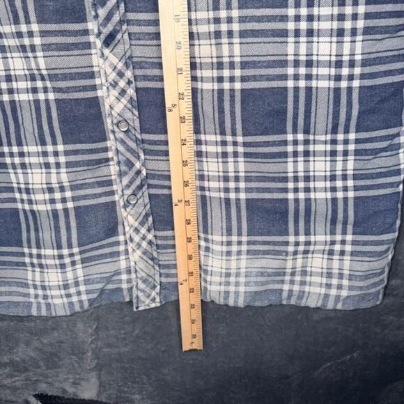 Wrangler Mens Quilted Lined Flannel Shirt Jacket XXL Blue Plaid Western Vintage - Picture 8 of 8